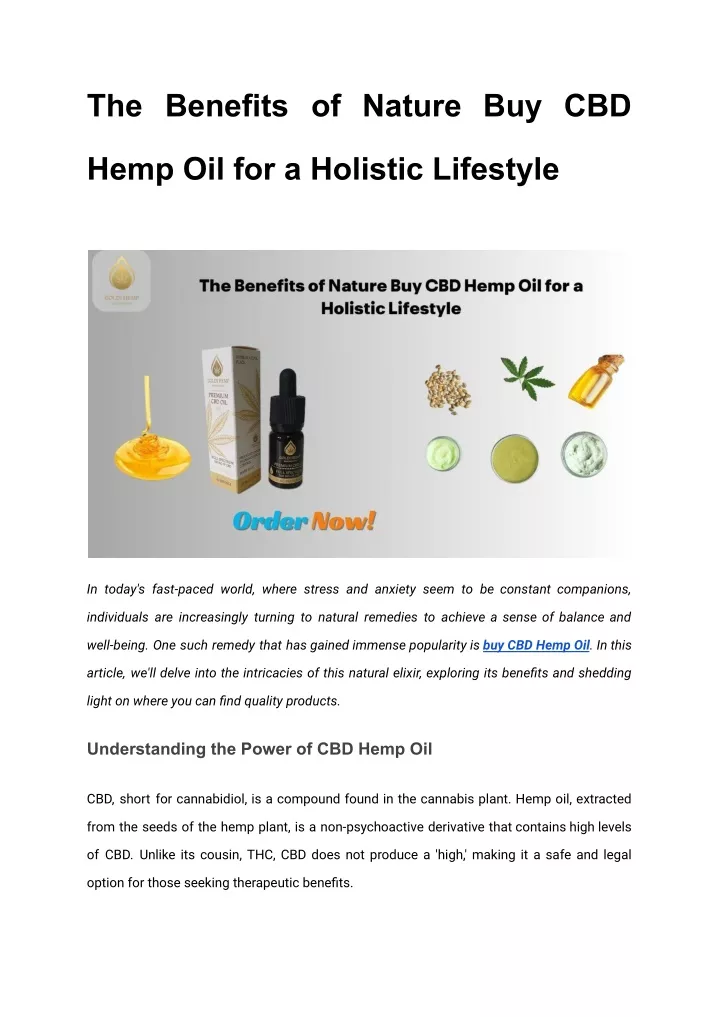 the benefits of nature buy cbd