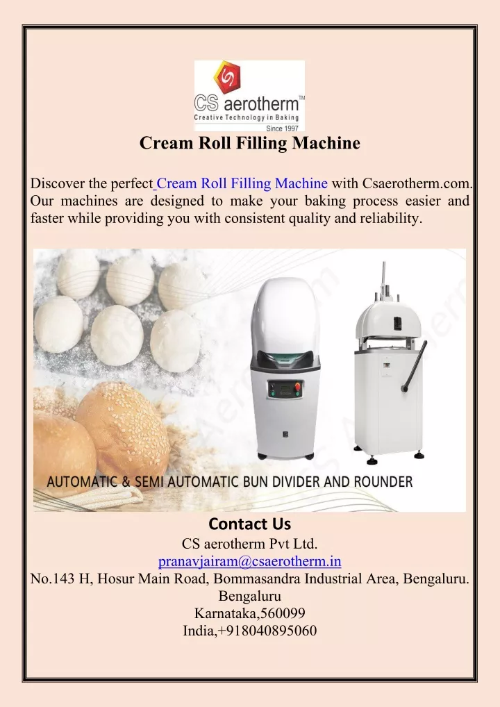 cream roll filling machine