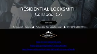 Residential Locksmith Service Carlsbad, CA