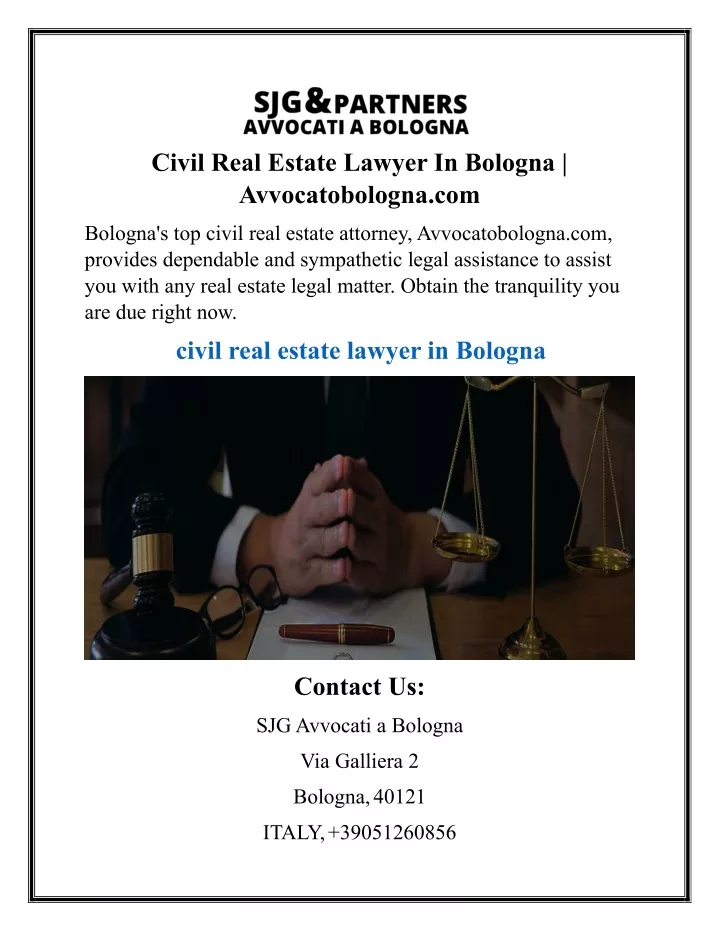 civil real estate lawyer in bologna