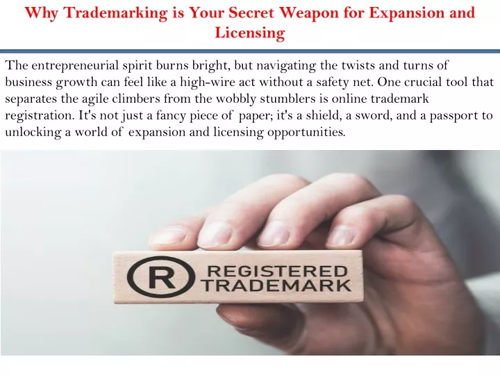 why trademarking is your secret weapon