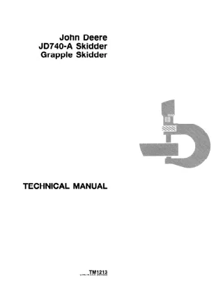 John Deere JD740A Skidder Service Repair Manual