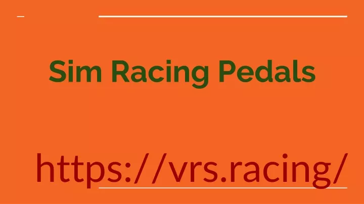 sim racing pedals