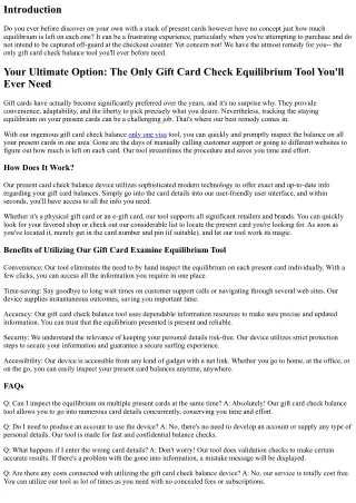 Your Ultimate Service: The Only Gift Card Inspect Balance Device You'll Ever bef