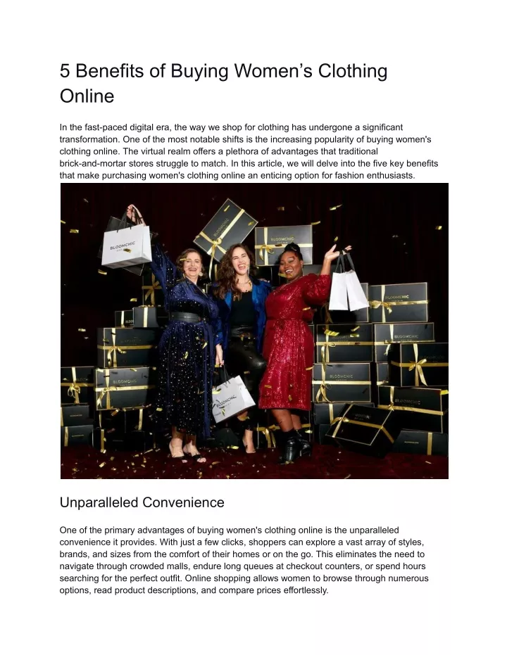 5 benefits of buying women s clothing online