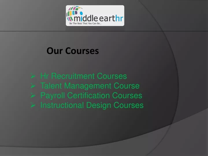 our courses