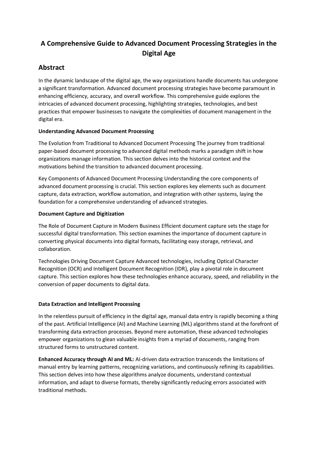 PPT - A Comprehensive Guide to Advanced Document Processing Strategies ...