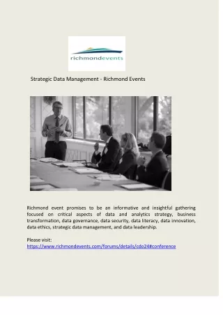 strategic data management richmond events