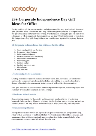 25  Corporate Independence Day Gift Ideas for Office