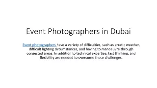 Event Photographers In Dubai In 2024