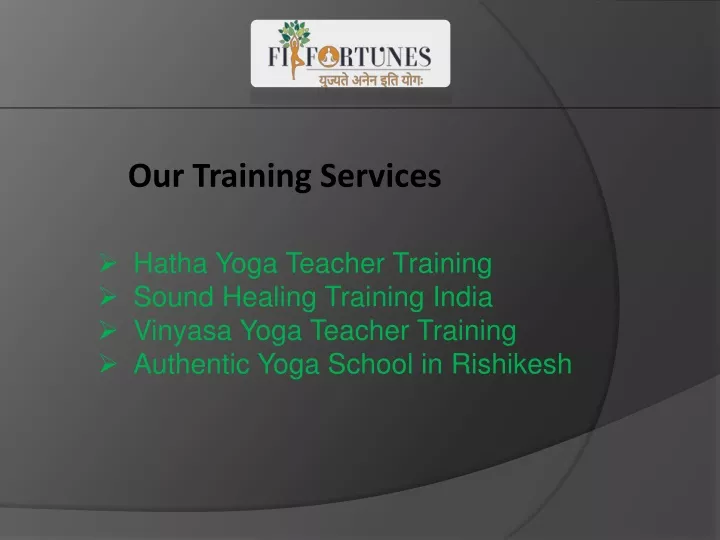 our training services