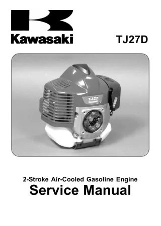 Kawasaki TJ27D 2-Stroke Air-Cooled Gasoline Engine Service Repair Manual