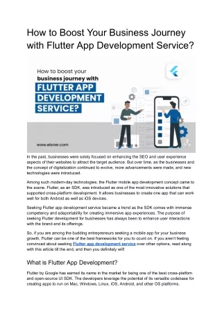 how to boost your business journey with flutter