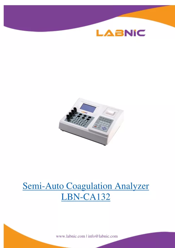 semi auto coagulation analyzer lbn ca132