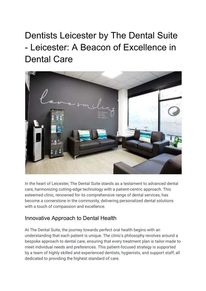 dentists leicester by the dental suite leicester