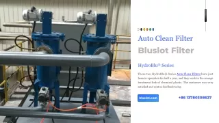 HydroBlu Series Auto Clean Filter for Chemical Wastewater Treatment - Bluslot