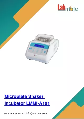 microplate shaker incubator lmmi a101