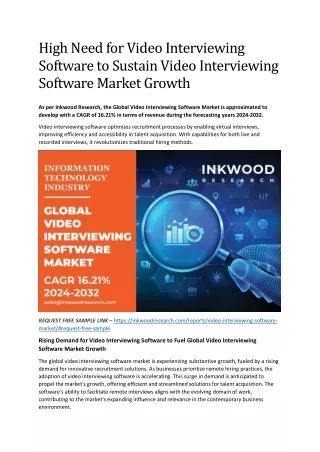 high need for video interviewing software