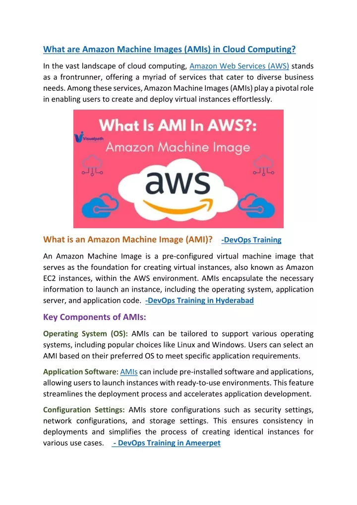 what are amazon machine images amis in cloud