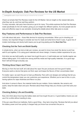 in depth analysis dab pen reviews