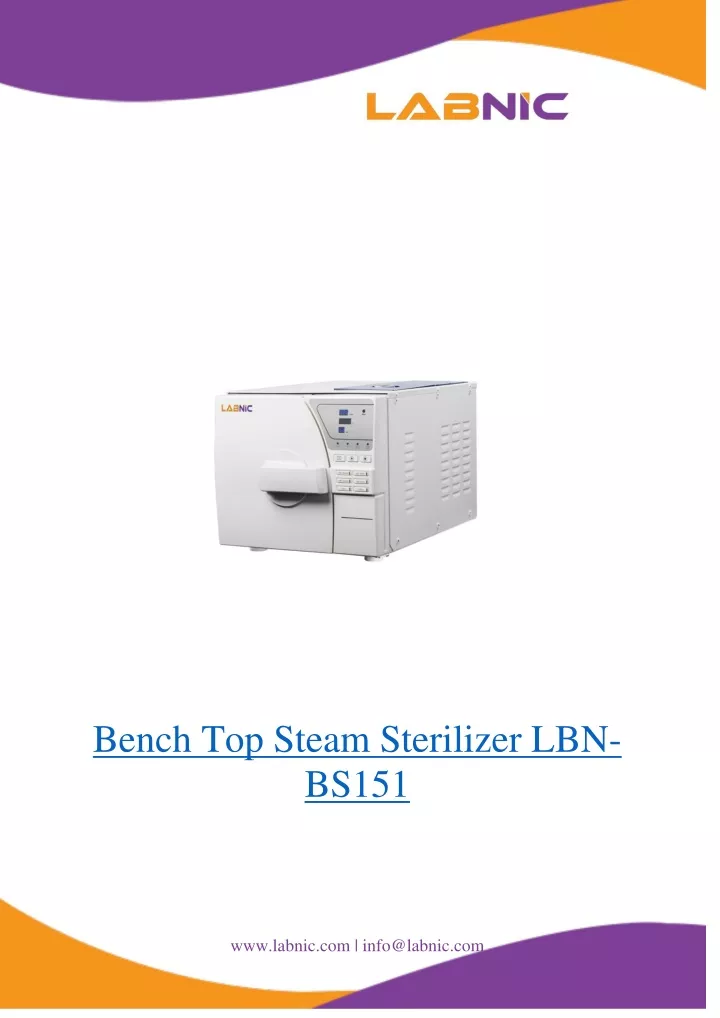 bench top steam sterilizer lbn bs151