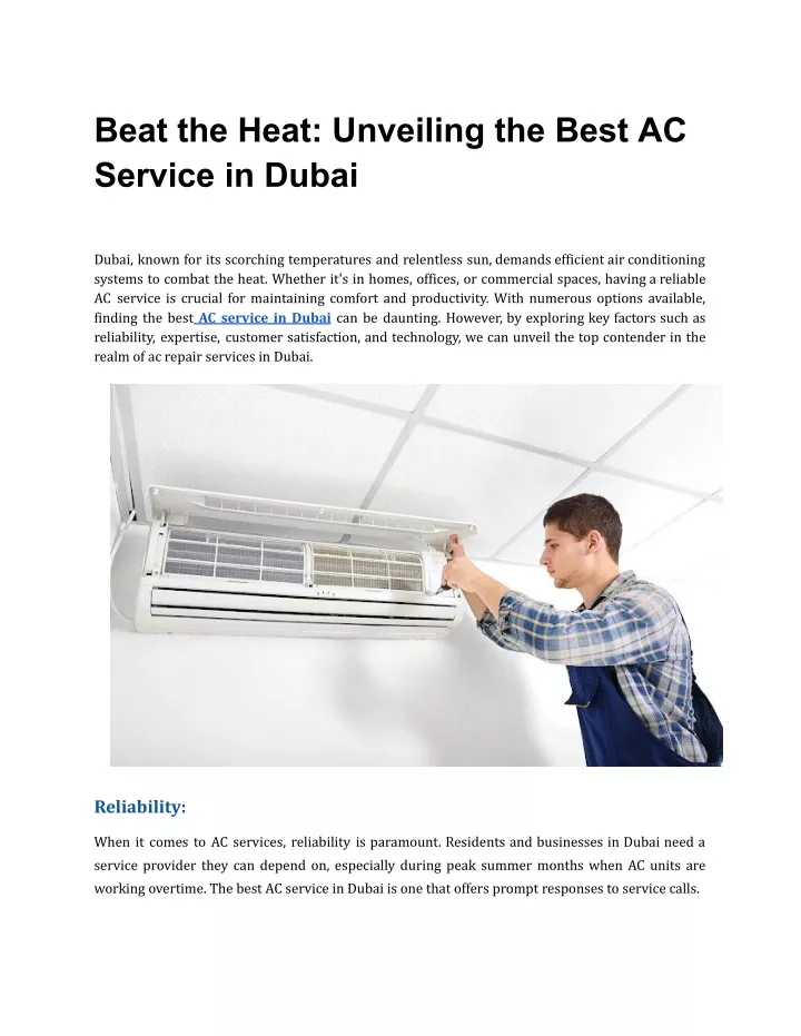 beat the heat unveiling the best ac service