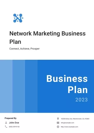 network marketing business plan