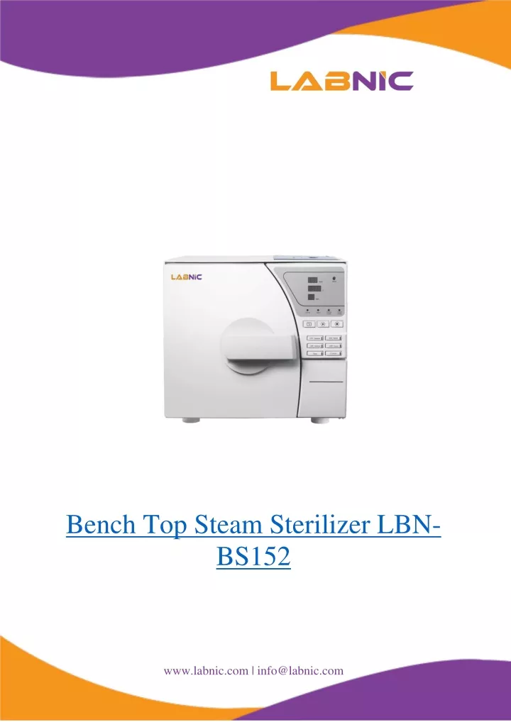 bench top steam sterilizer lbn bs152