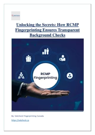 unlocking the secrets how rcmp fingerprinting