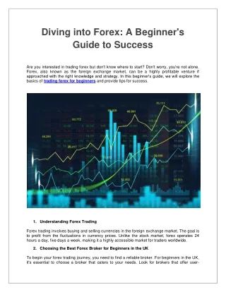 diving into forex a beginner s guide to success