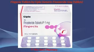 Finpecia Tablets by Cipla (Generic Finasteride 1mg Tablets)