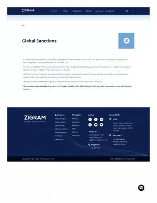 Navigating Compliance - Zigram Data's Global Sanctions Screening Solutions