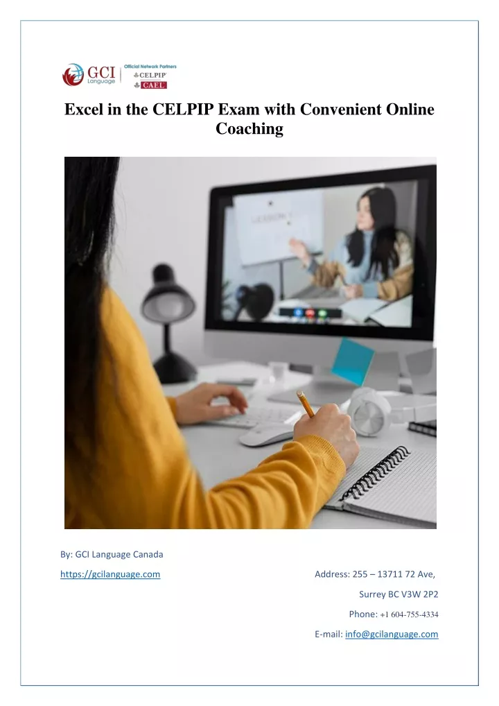 excel in the celpip exam with convenient online