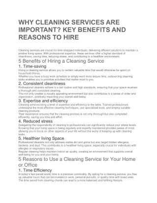Residential Cleaning Services Columbus, Ohio