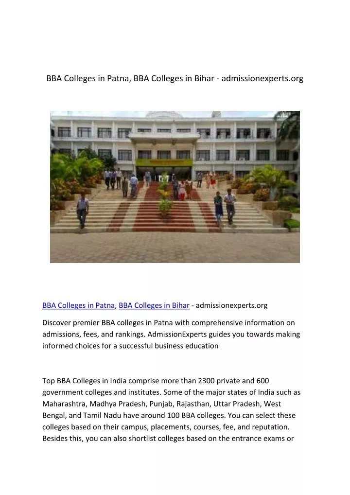 bba colleges in patna bba colleges in bihar