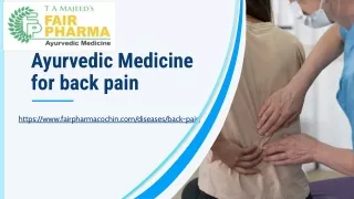 Ayurvedic Medicine for back pain