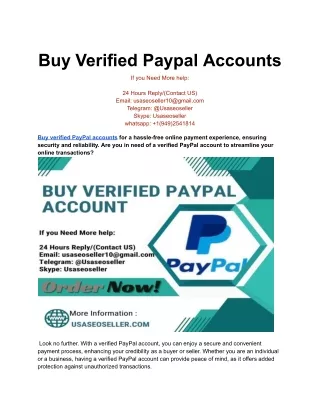 Buy Verified Paypal Accounts