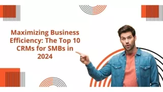10 CRMs for SMBs