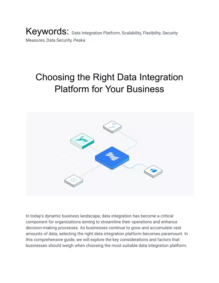 keywords data integration platform scalability