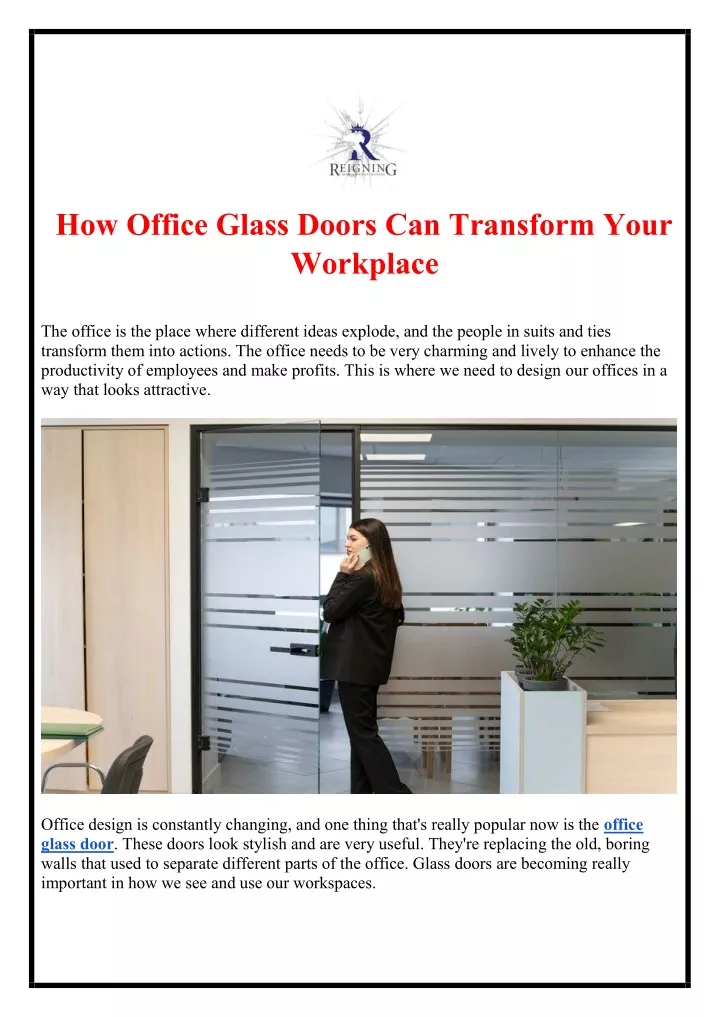 how office glass doors can transform your