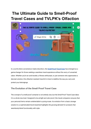 the ultimate guide to smell proof travel cases