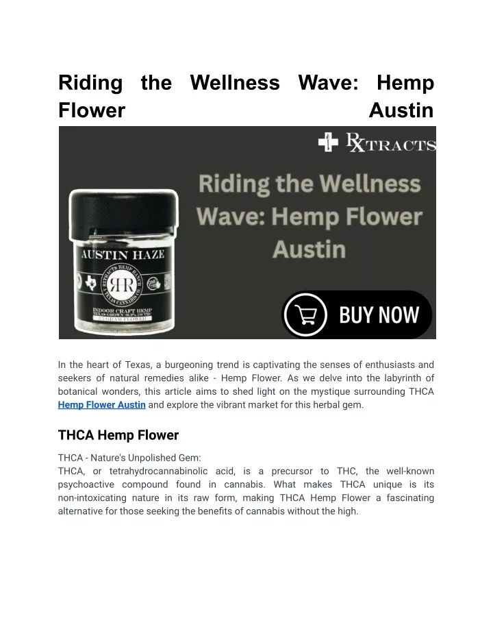 riding the wellness wave hemp flower