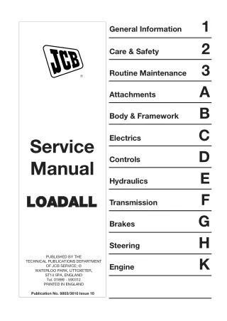 JCB 526S AWS Telescopic Handler Service Repair Manual