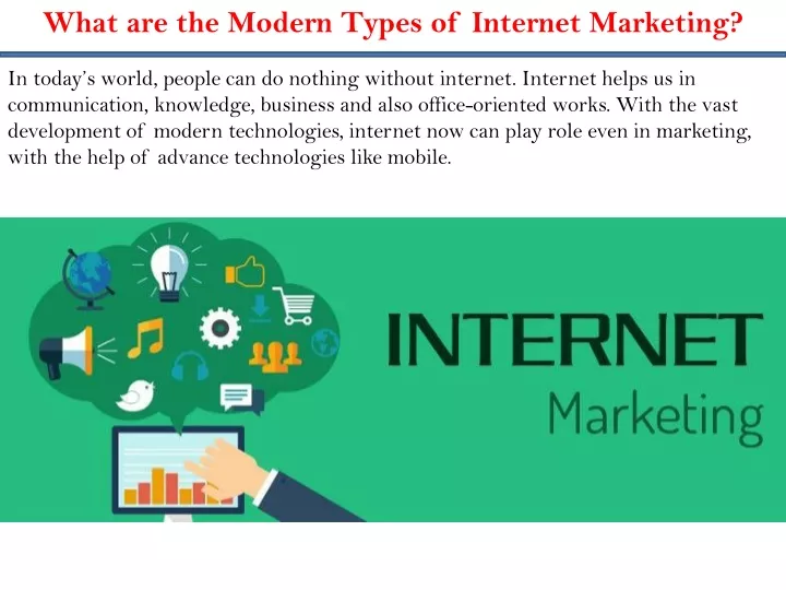 what are the modern types of internet marketing