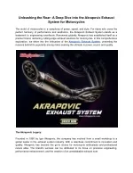 A Deep Dive into the Akrapovic Exhaust System for Motorcycles - slide 1
