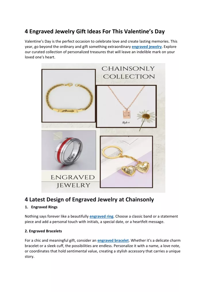 4 engraved jewelry gift ideas for this valentine