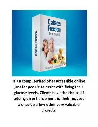 George Reilly and Dr. James Freeman Program - Diabetes Freedom™ Book