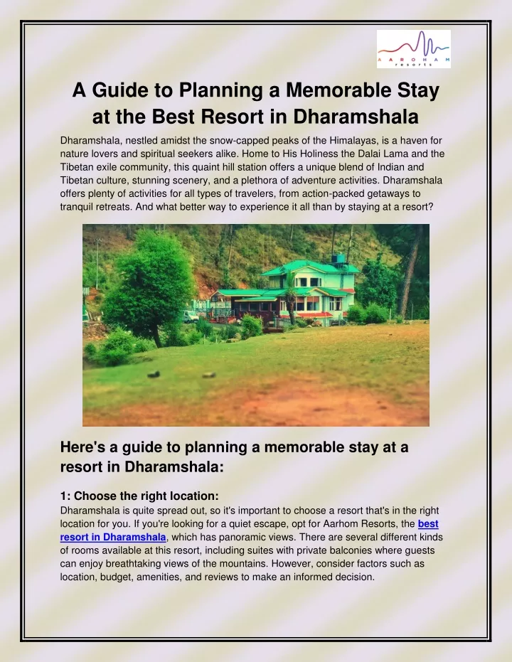 a guide to planning a memorable stay at the best