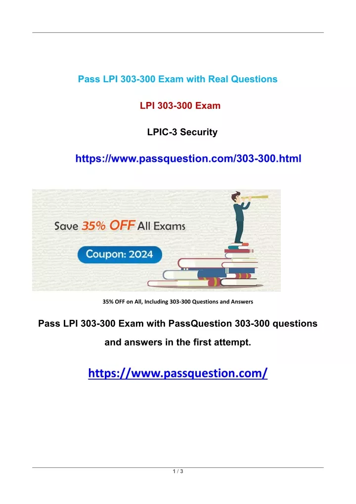 pass lpi 303 300 exam with real questions