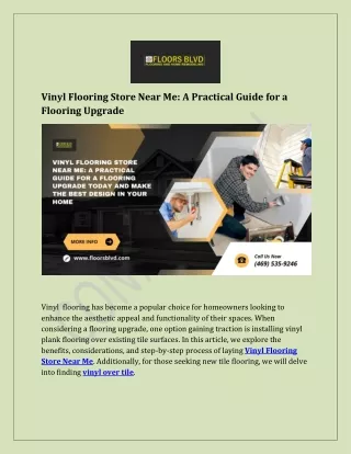 Vinyl Flooring Store Near Me A Practical Guide for a Flooring Upgrade